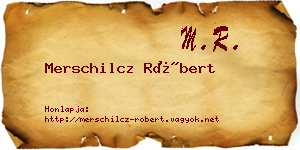 Merschilcz Róbert névjegykártya